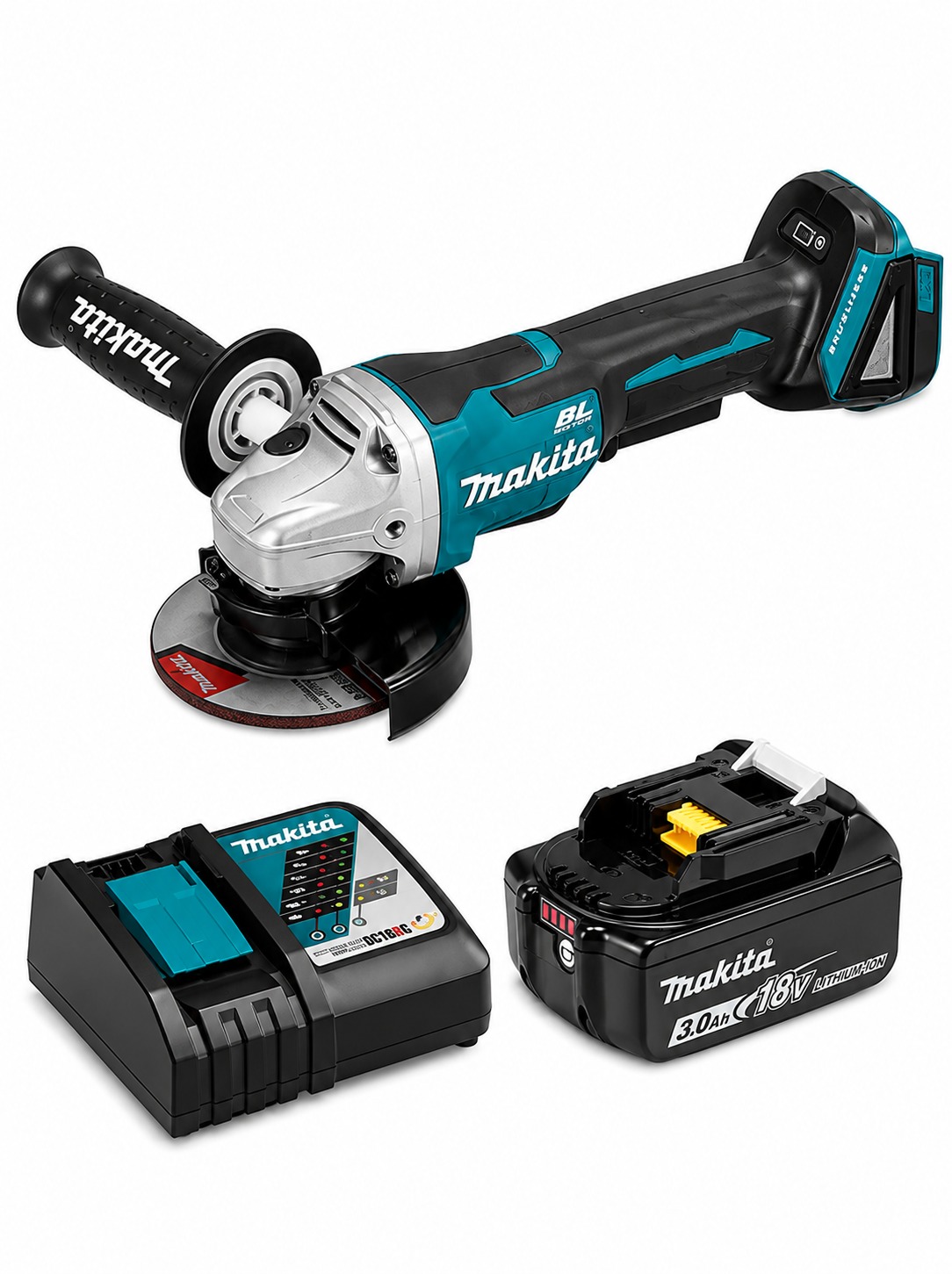 PULIDORA MINI RECARGABLE 18V +1BAT 3AMP + CARGADOR MAKITA