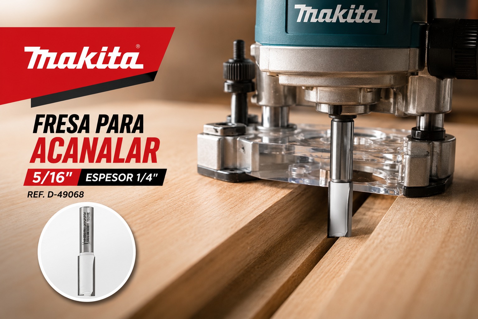 FRESA PARA ACANALAR 5/16" ESP 1/4" MAKITA - Image 2