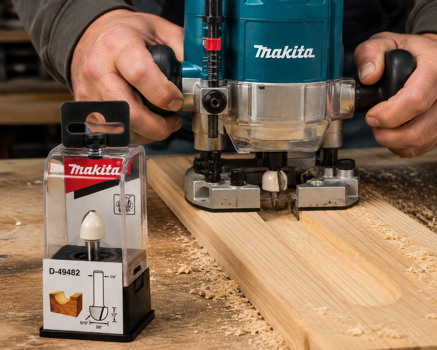 FRESA MEDIA CAÑA 5/8" ESP 1/4" MAKITA - Image 2