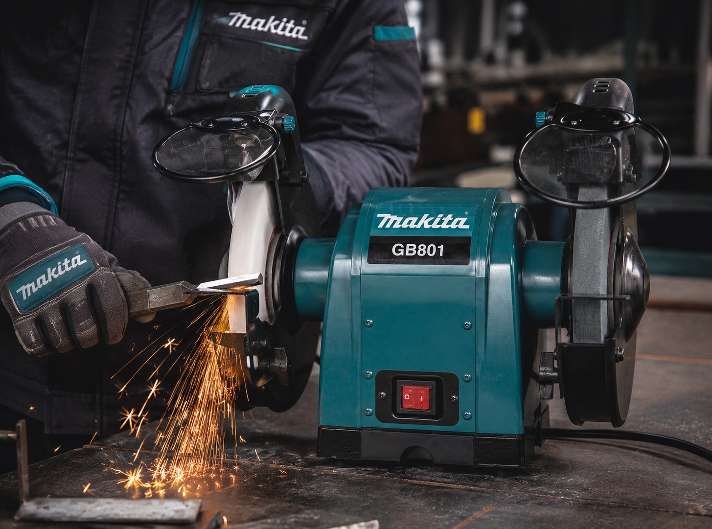 ESMERIL DE BANCO 8" 110V 3/4 HP REF.GB801 MAKITA - Image 2