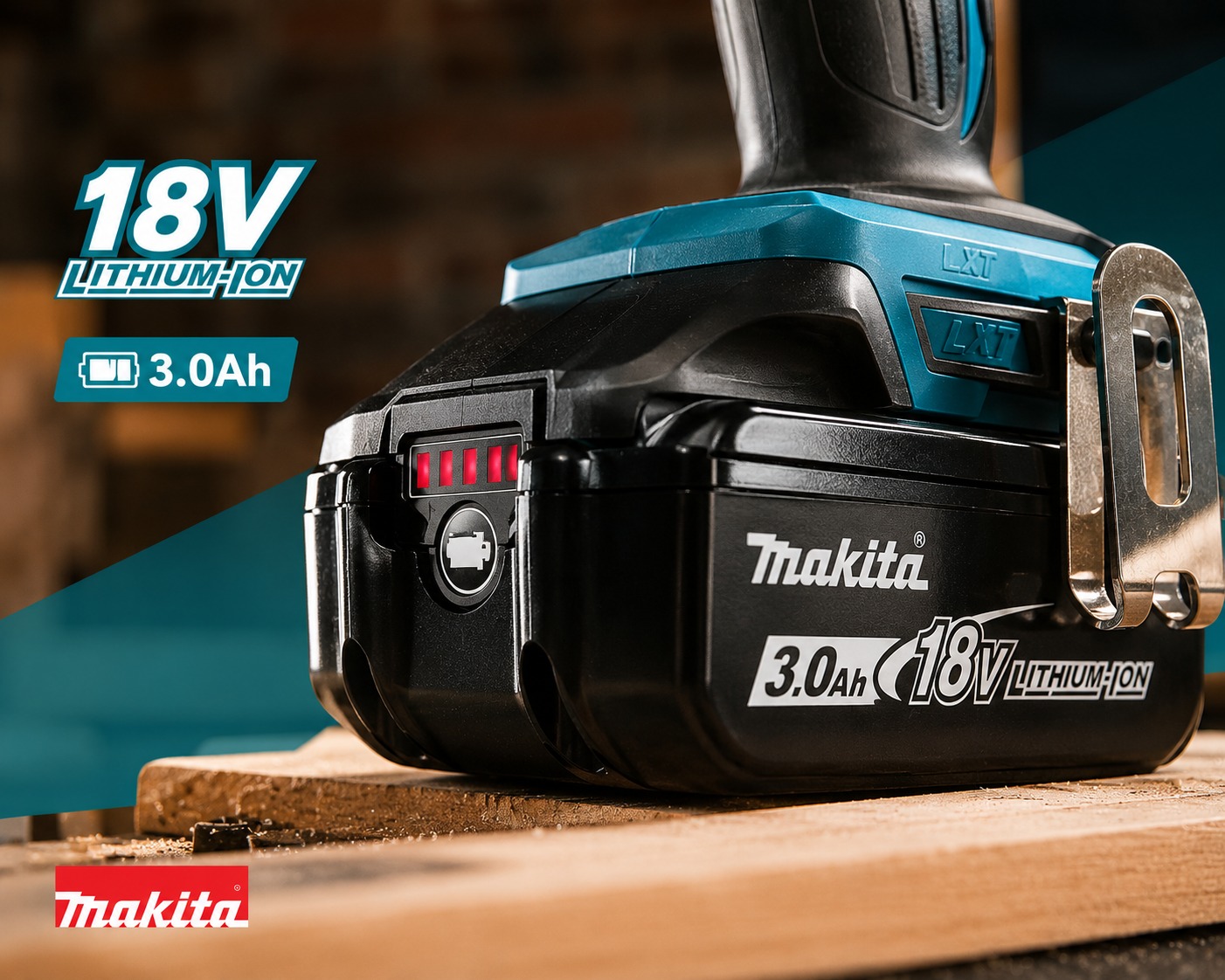 BATERIA 3 AH 18 VOLT 632G13-1 MAKITA - Image 2
