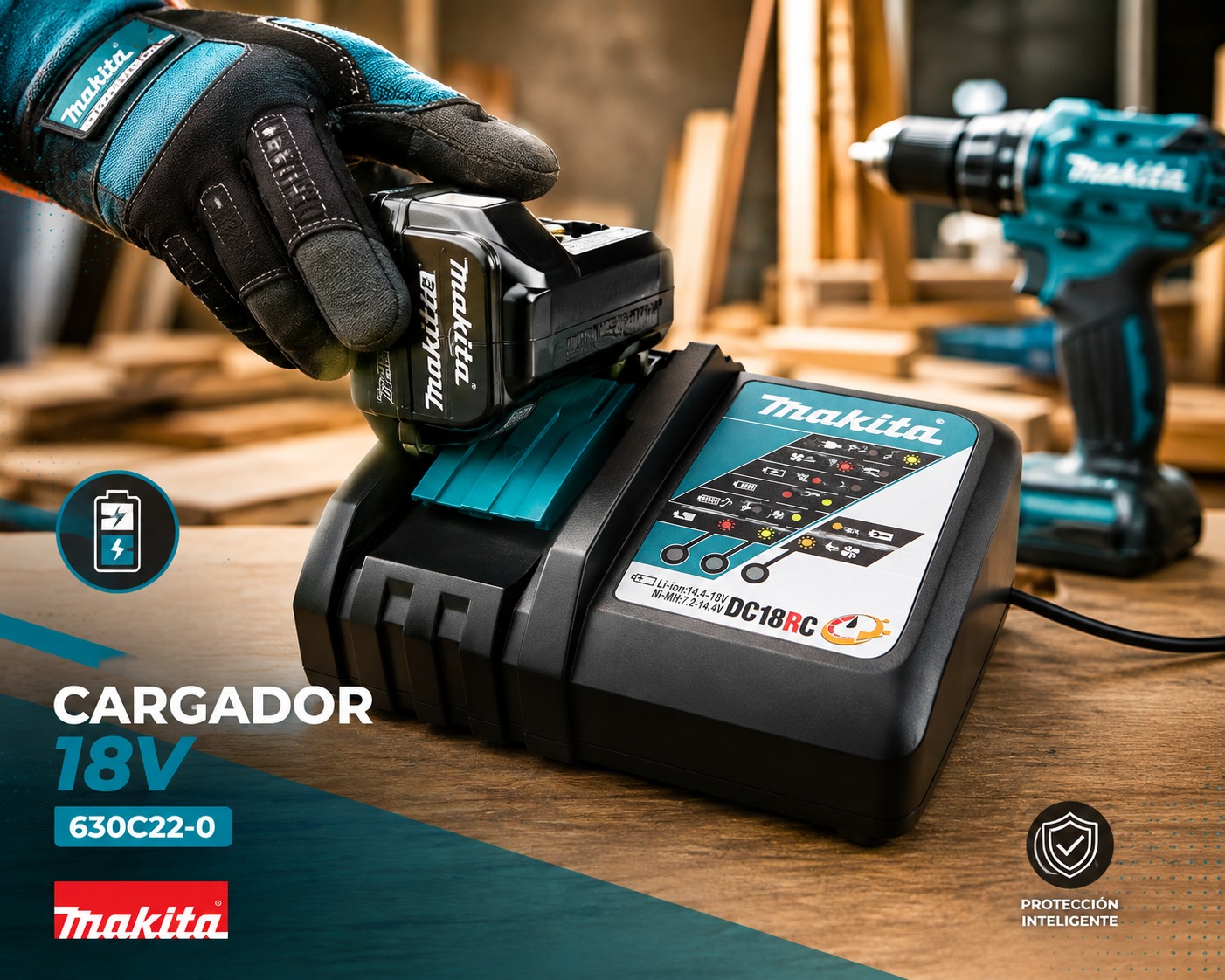 CARGADOR 630C22-0 18VOLT RC MAKITA - Image 2