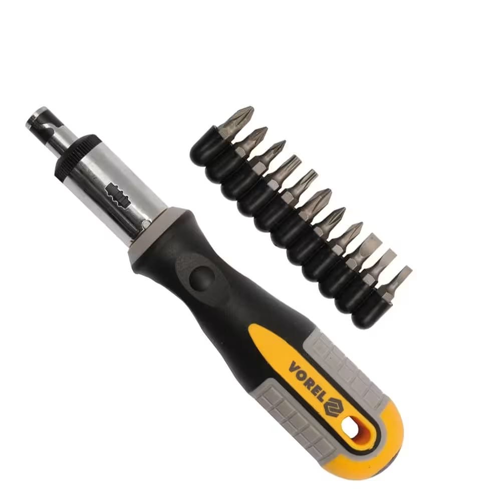 DESTORNILLADOR CON RATCHET Y PUNTAS 12PZS VOREL - Image 2