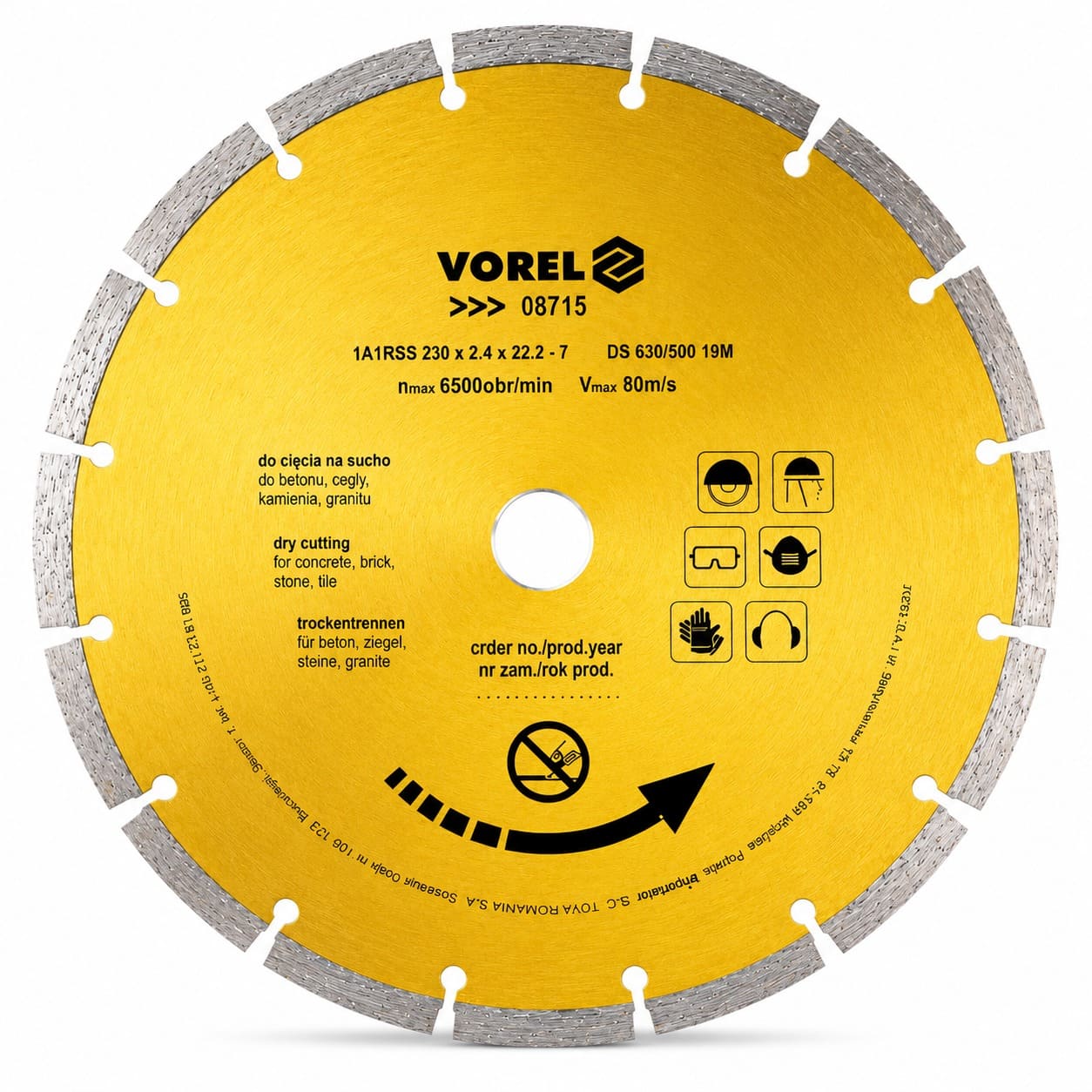 TÍTULO SEO: DISCO DIAMANTADO SEGMENTADO 9" VOREL