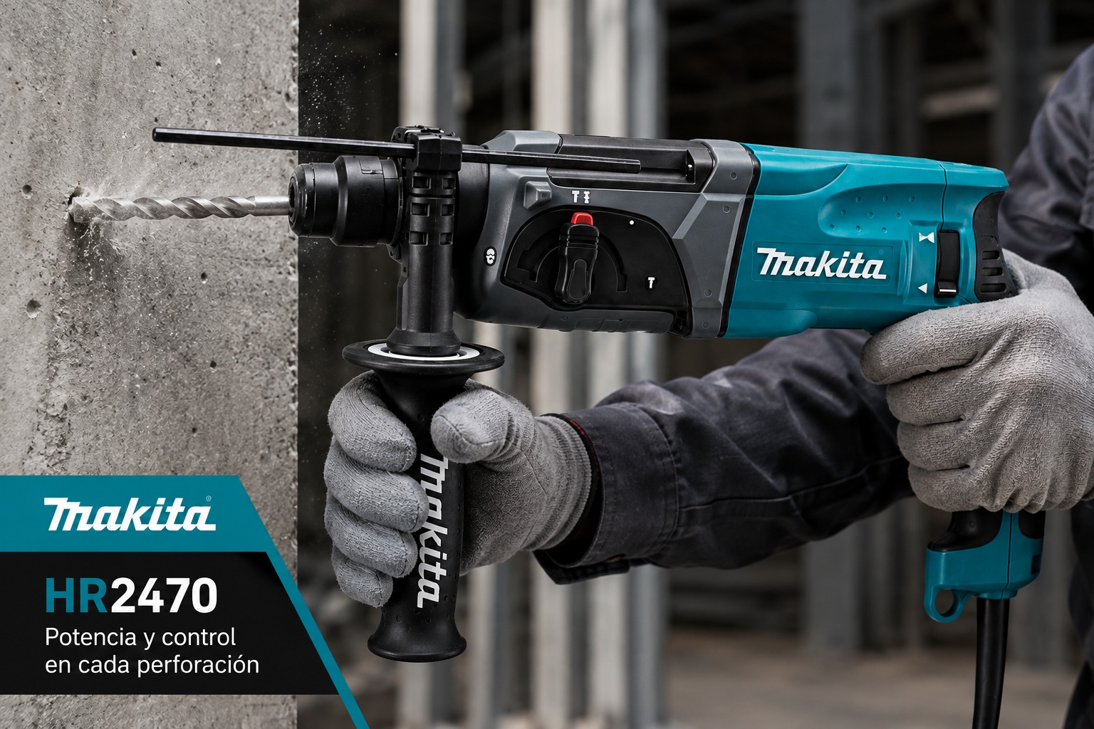 TALADRO ROTOMARTILLO 780W SDS PLUSREF. HR2470 MAKITA - Image 4