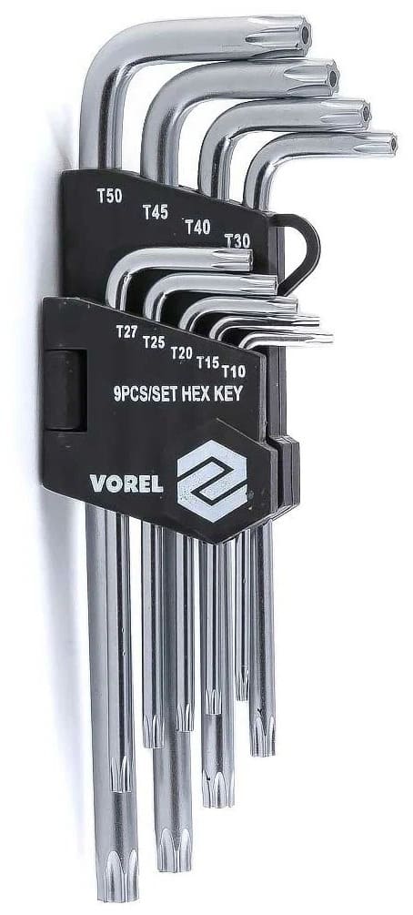 LLAVE TORX DE SEGURIDAD X9PZS T10-T50 VOREL