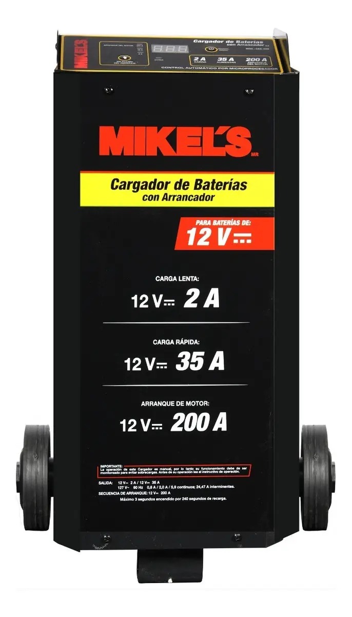 CARGADOR DE BATERIAS Y ARRANCADOR CBA-200 12V 200A MIKEL'S