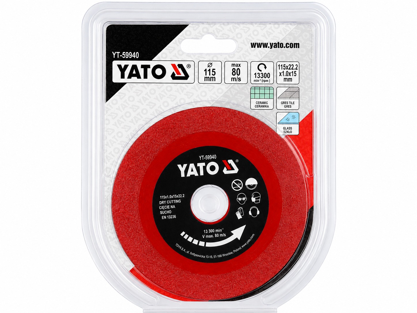 DISCO DIAMANTADO CONTINUO YT-59940 YATO 4.1/2