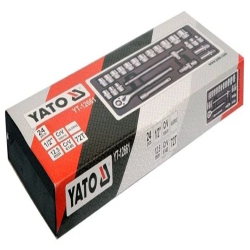 JUEGO DE COPAS Y RATCHET DE 1/2" DE 24 PIEZAS METRICO YATO - Imagen 2