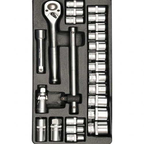 JUEGO DE COPAS Y RATCHET DE 1/2" DE 24 PIEZAS METRICO YATO