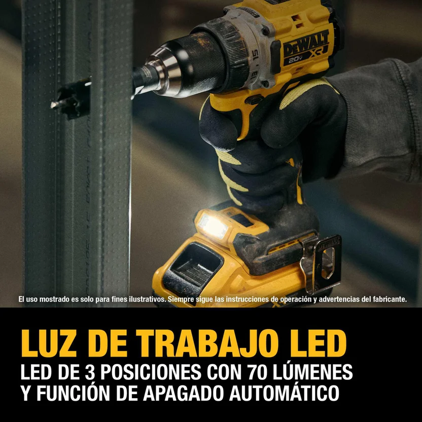 Taladro Rotacion 20V 1/2 + 2 Baterías 2 Ah DeWalt DCD801D2-B3 - Imagen 7