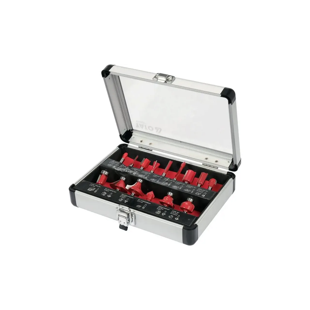 JUEGO DE FRESAS PARA RUTEADORA 15 PIEZAS VÁSTAGO 6 MM YATO