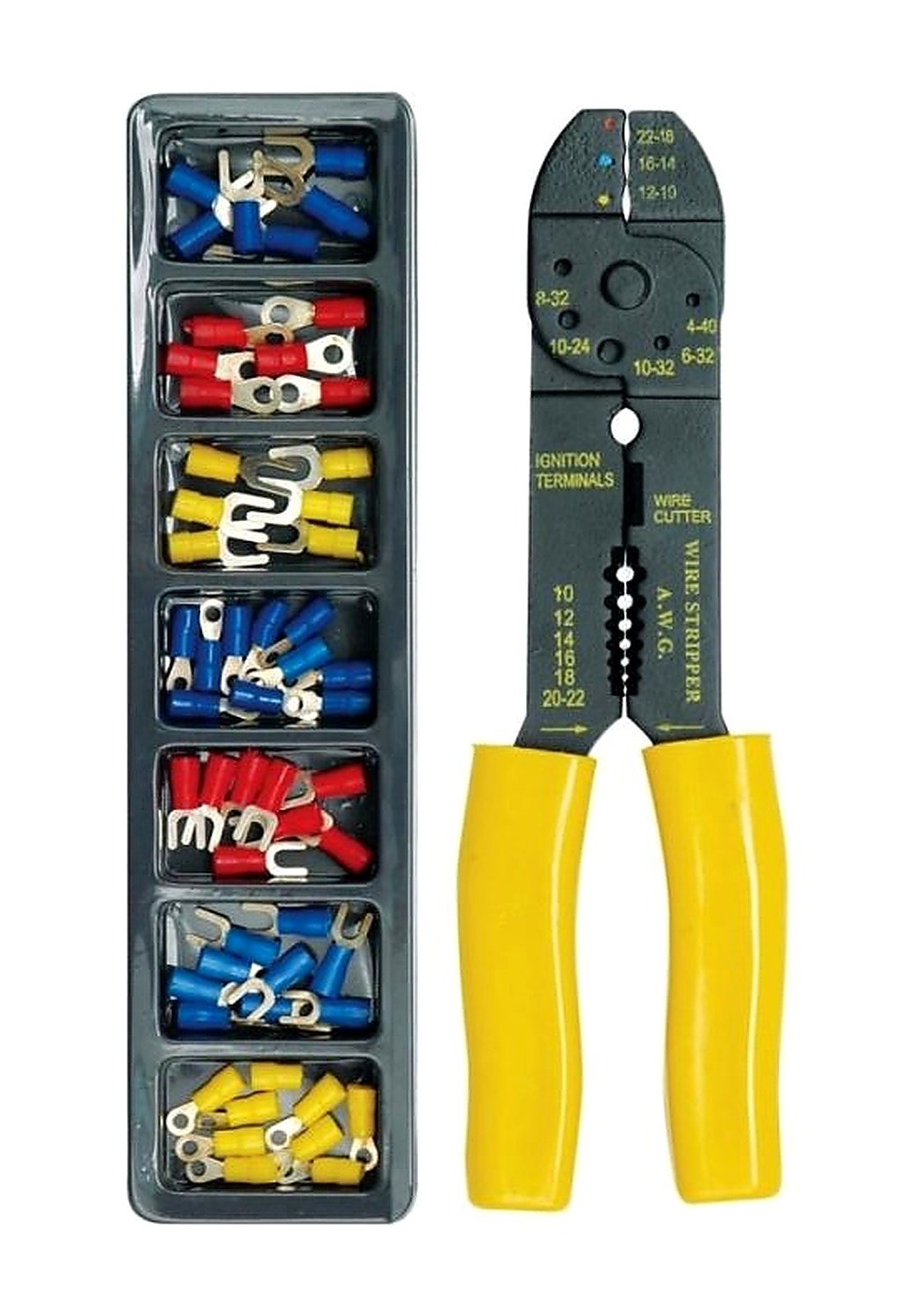Alicate Pelacable con Kit de Terminales VOREL