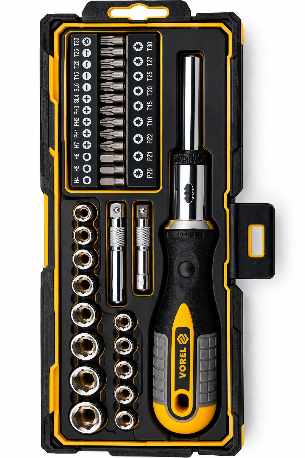 Destornillador Rachet Jgo Puntas x 34Pzs VOREL