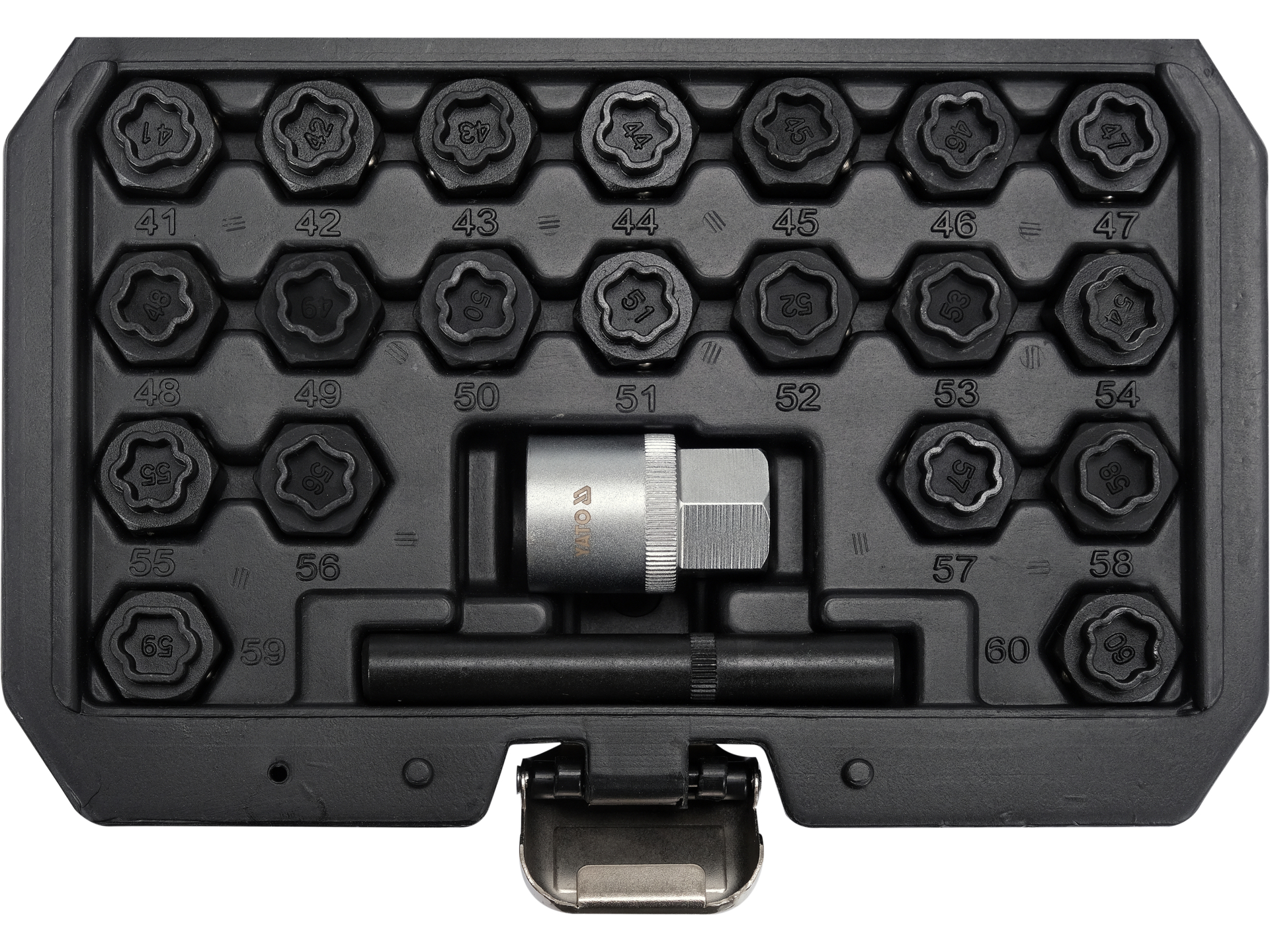 JUEGO DE COPAS 1/2" PARA TUERCAS DE SEGURIDAD DE RIN BMW 22 PIEZAS YATO
