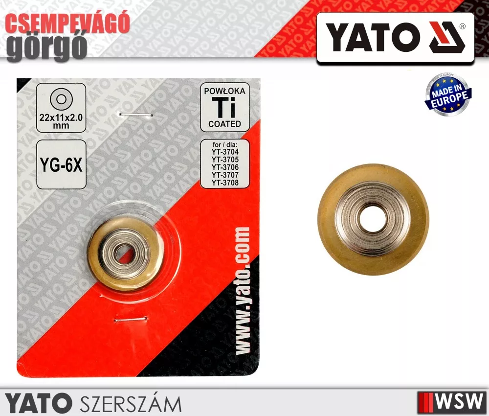 RODEL DE REPUESTO 22 X 11 X 2 MM PARA CORTABALDOSAS YATO - Imagen 3