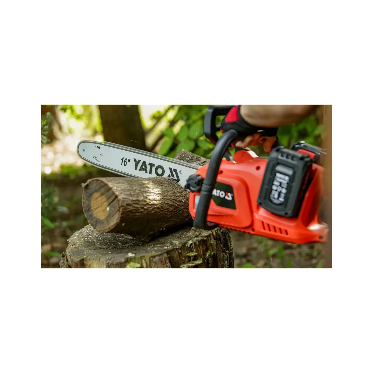 MOTOSIERRA INALÁMBRICA 36V (2X18V) 16" BRUSHLESS CON 2 BATERÍAS 4 AH Y CARGADOR DOBLE YATO - Imagen 3