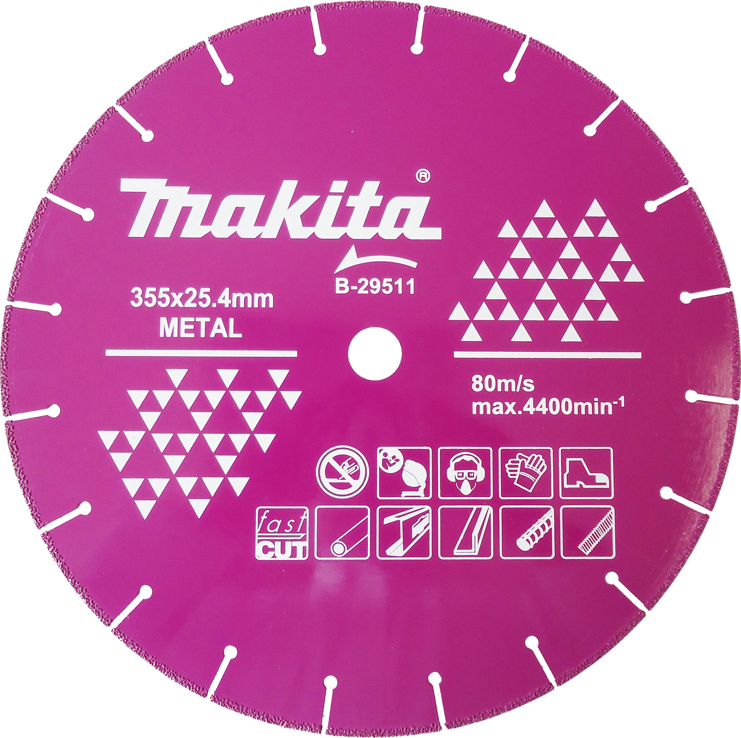 DISCO DIAMANTADO 14" PARA CORTE DE METAL EJE 1" MAKITA