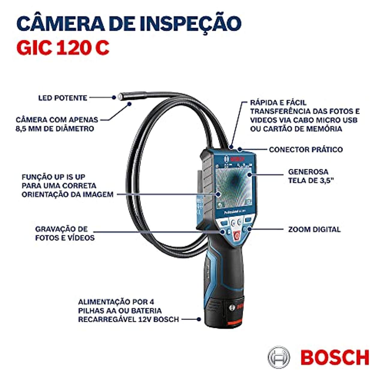 Camara de inspeccion GIC 120 Bosch Professional vista 2