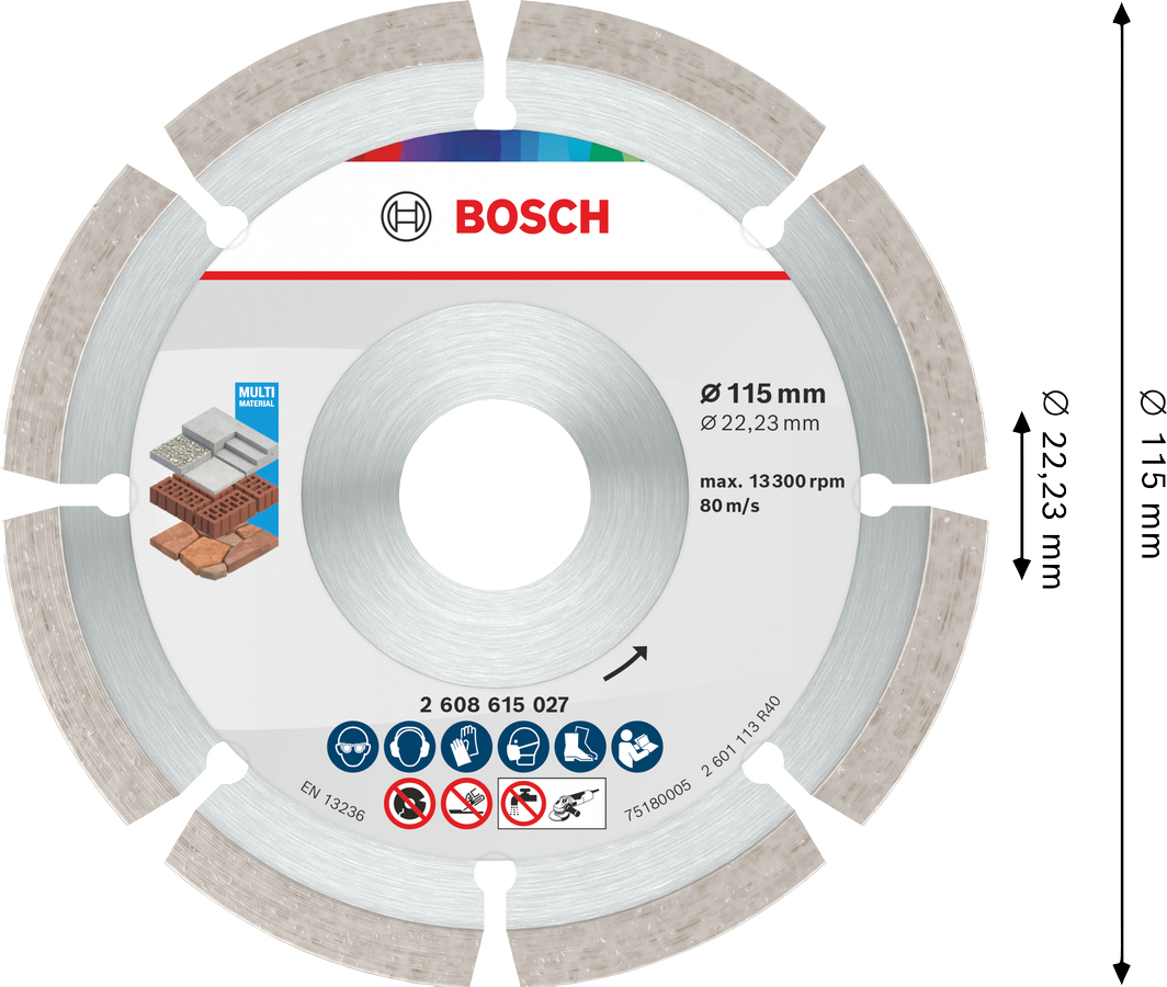 Disco diamantado 2608615027 Bosch Professional vista 4