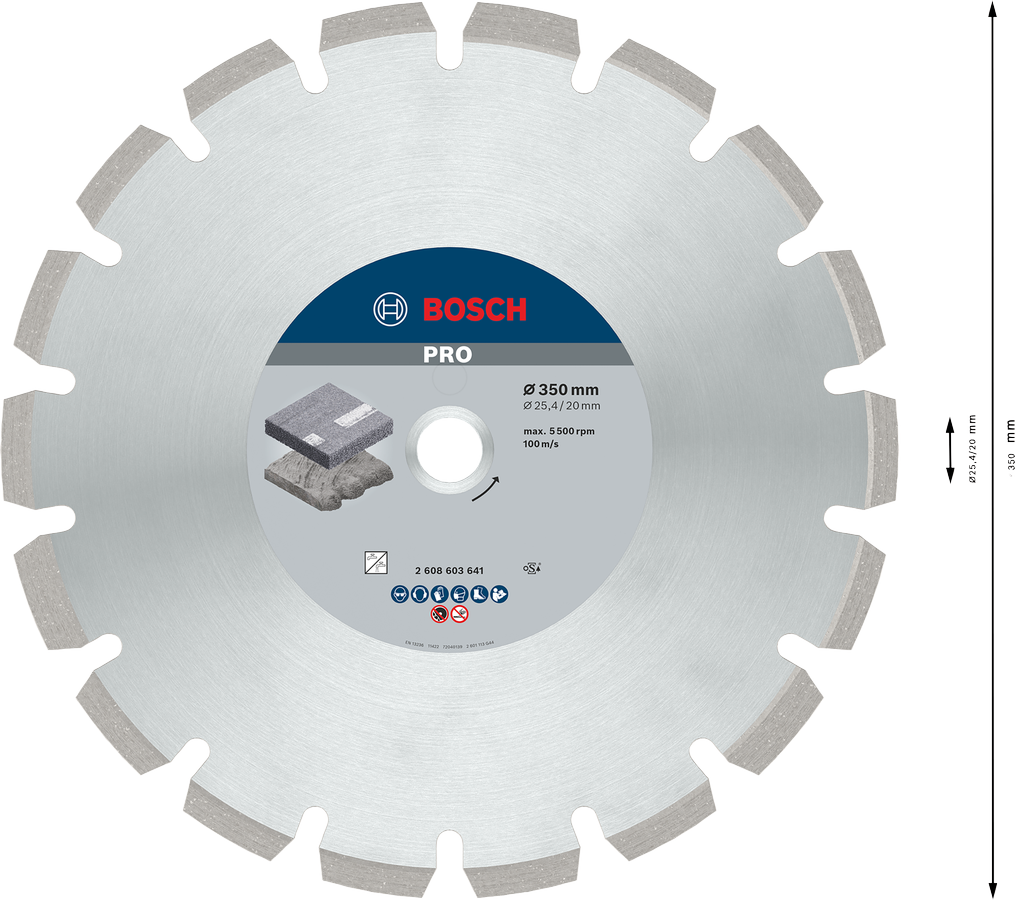 Disco diamantado 2608603641 Bosch Professional vista 3