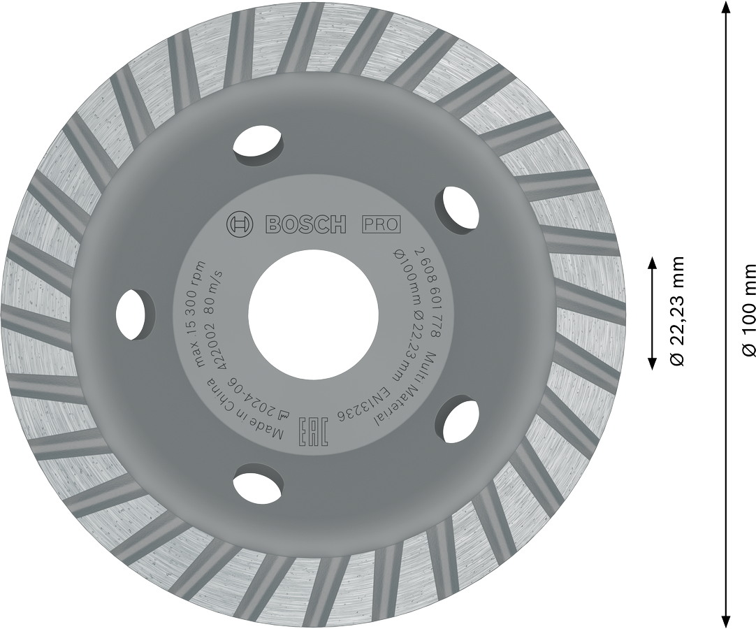 Copa diamantada 2608601778 Bosch Professional vista 3