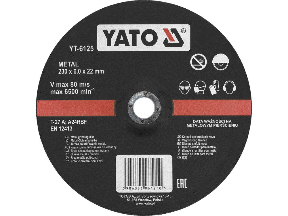 Disco de desbaste metal YATO
