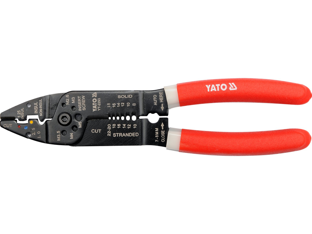 Alicate pelacable y ponchador 6 YATO