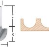 FRESA MEDIA CAÑA 1/2" DOBLE FILO VÁSTAGO 1/4" MAKITA