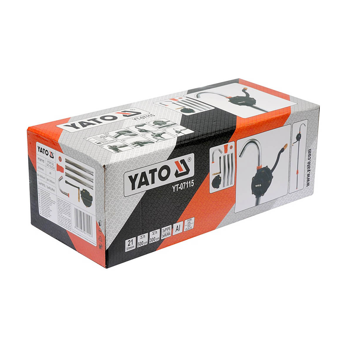 BOMBA DE MANO ROTATIVA PARA ACEITE Y COMBUSTIBLE YATO