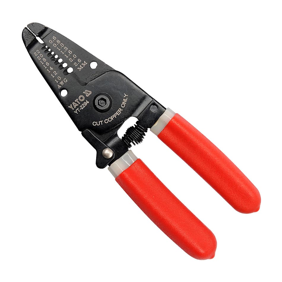 PINZA PELACABLE Y CORTACABLE 165 MM 0,64-2,6 MM² YATO