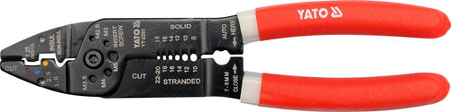 ALICATE PELACABLE Y PONCHADOR 6 EN 1 DE 215 MM YATO