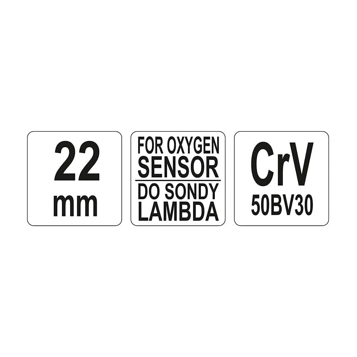 COPA PARA SENSOR DE OXÍGENO 22 MM YATO