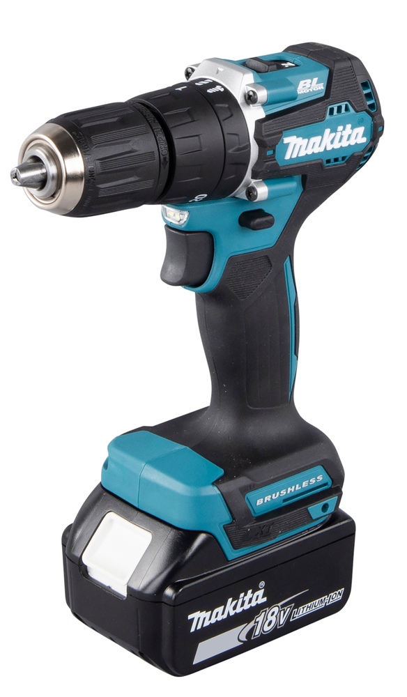 COMBO TALADRO PERCUTOR 1/2" DHP487Z + ATORN IMP DTD152 + 2 BAT 18V 1.5AH + CARG CO MAKITA