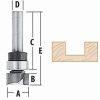 FRESA RECTA PARA ACANALAR 1/2" DOBLE FILO VÁSTAGO 1/4" CON RODAMIENTO MAKITA