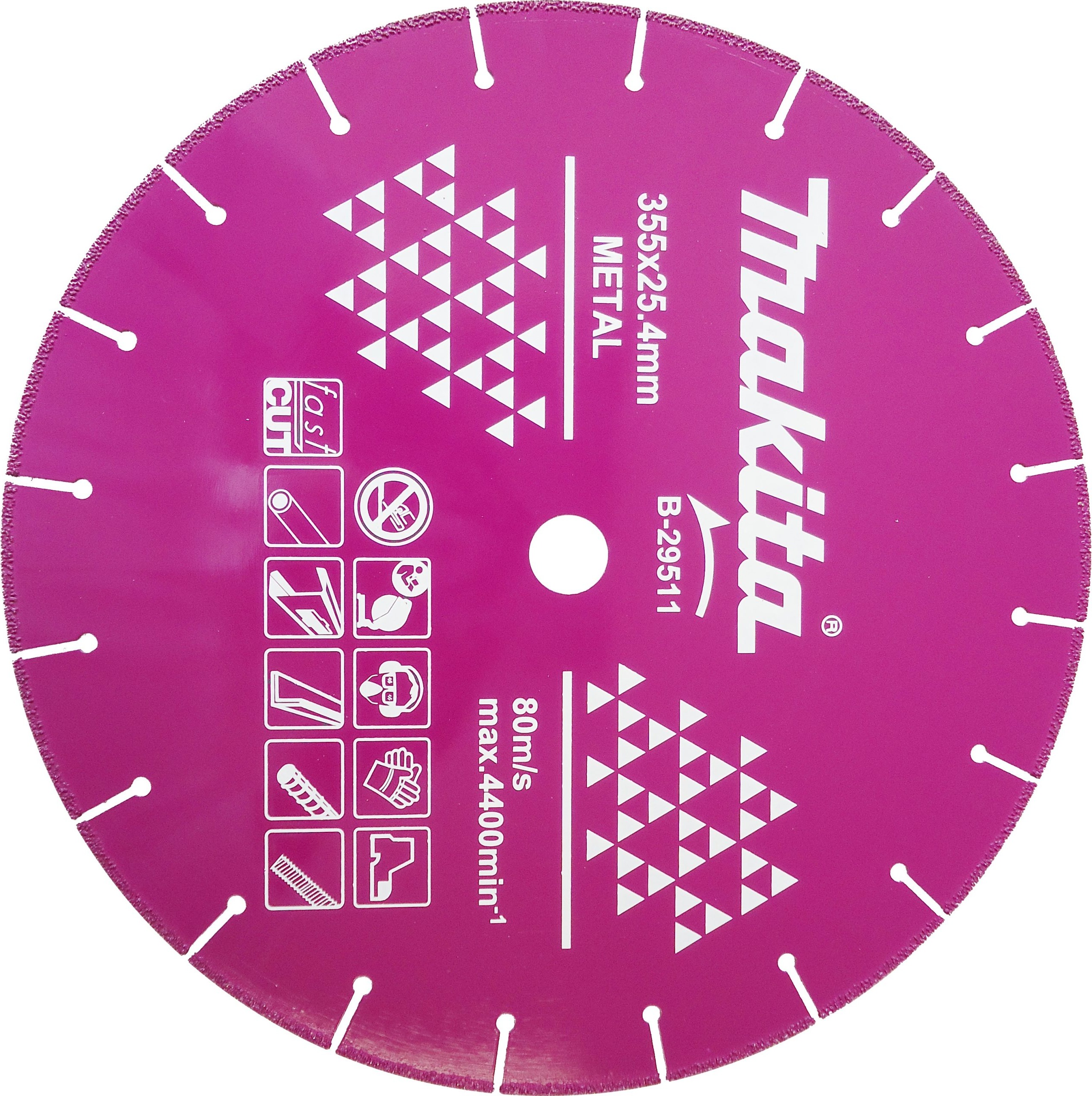 DISCO DIAMANTADO 14" PARA CORTE DE METAL EJE 1" MAKITA