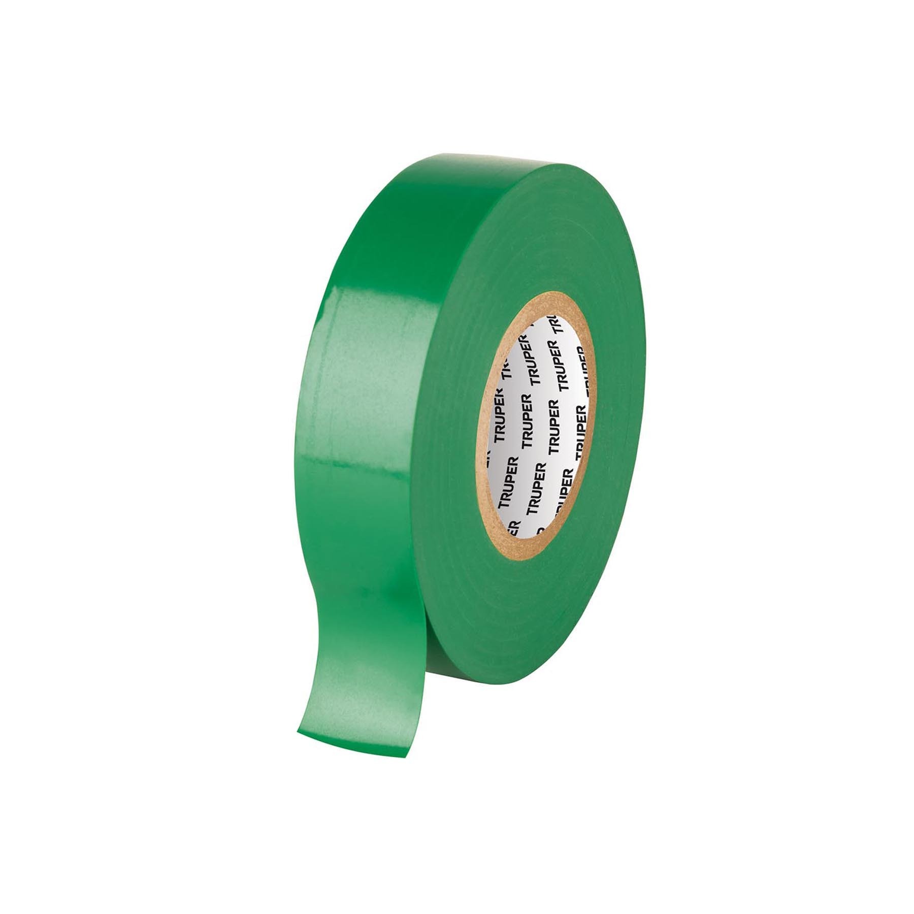 Cinta de aislar de 18 m x 19 mm, verde truper 12502