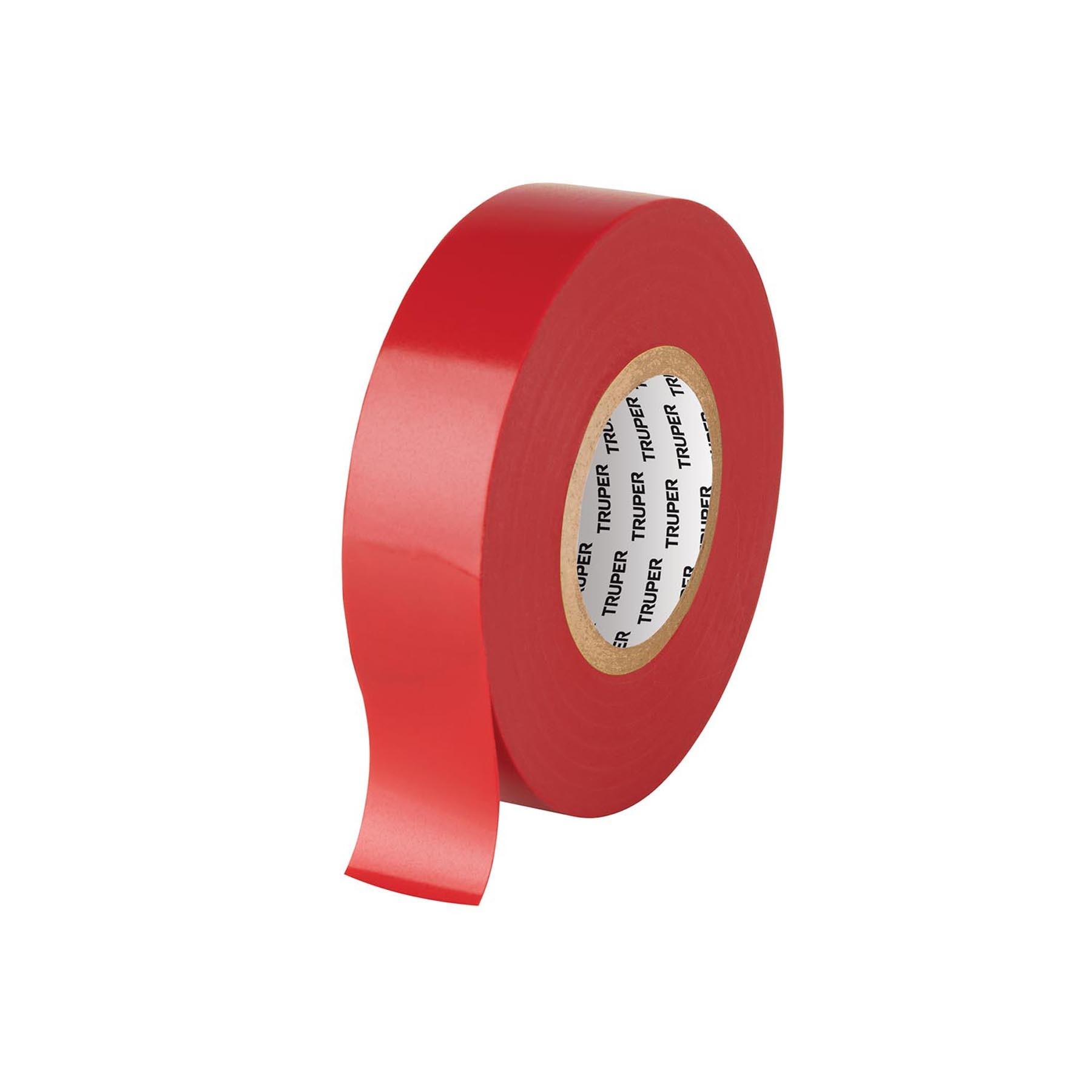 Cinta de aislar de 18 m x 19 mm, roja truper 12504