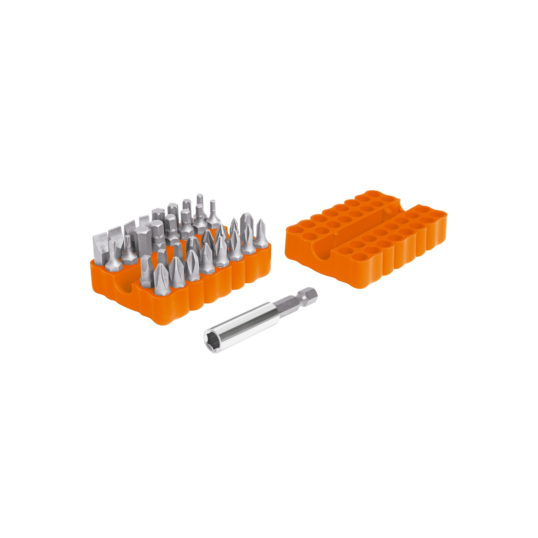 Juego de puntas mixtas 1", 33 piezas en organizador plástico truper 17788