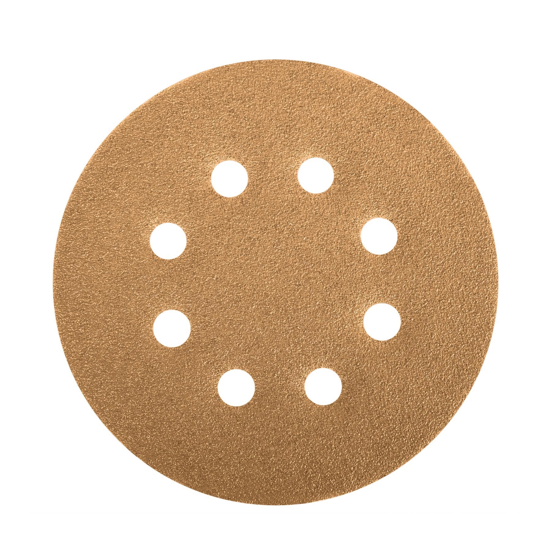 Paquete con 5 discos de lija 5" grano 80, 8 perforaciones truper 17942