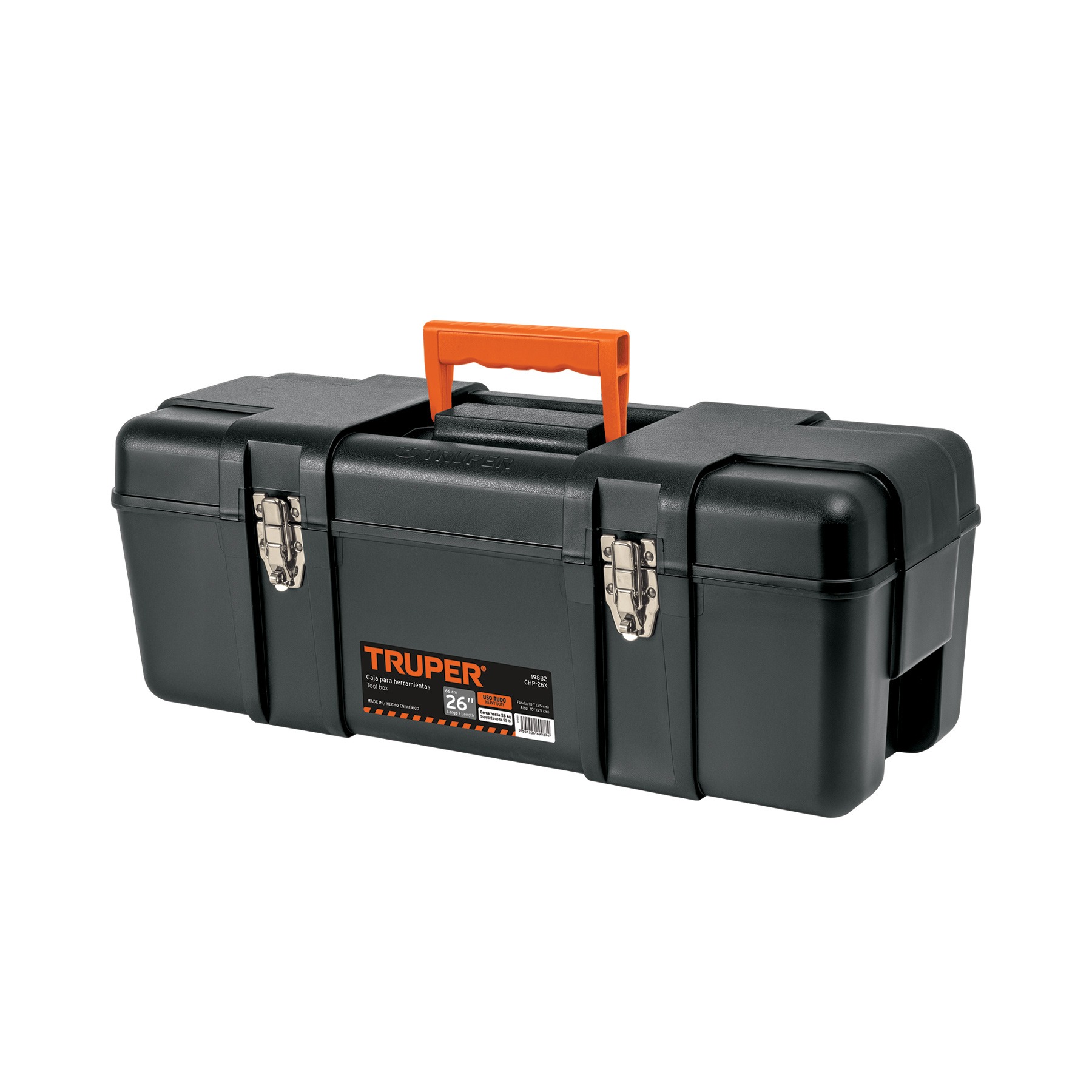 Caja para herramienta 26" industrial con broches metálicos truper 19882