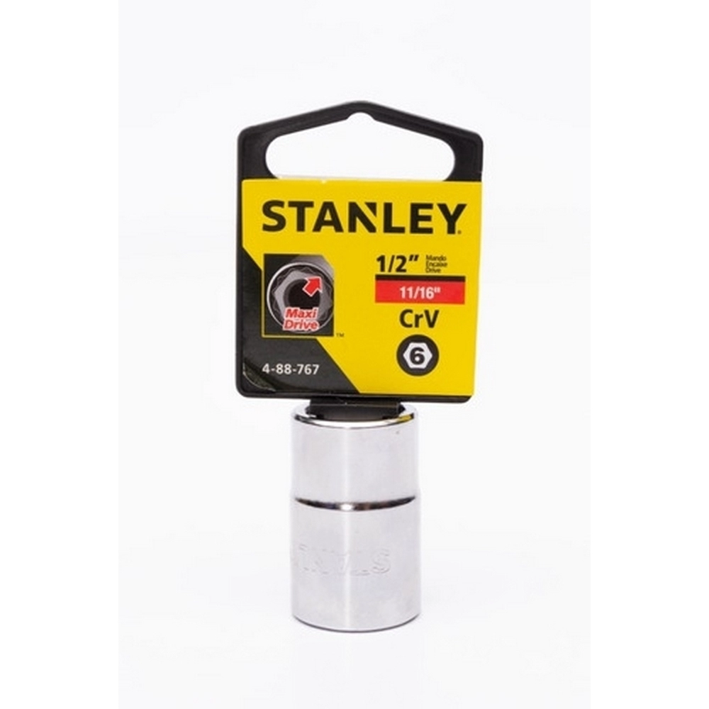 DADO/CUBO ESTÁNDAR 11/16", 6 PT. MANDO 1/2" STANLEY 4-88-767