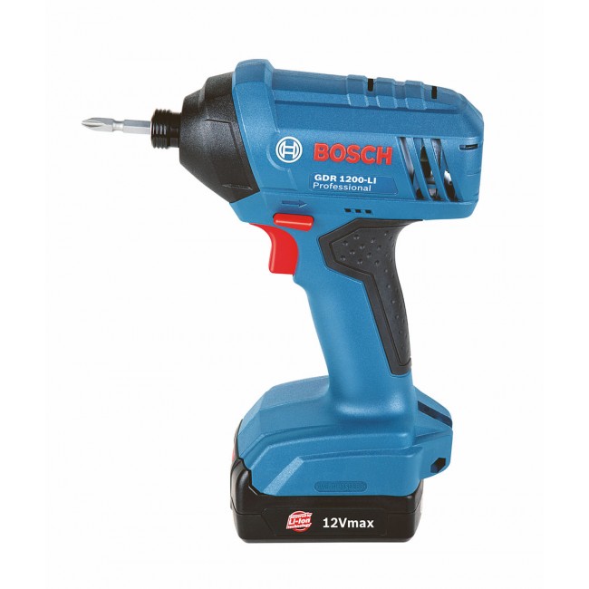 ATORNILLADOR DE IMPACTO INALÁMBRICO 12V CTE 1/4" 0-3300 IPM 100NM 2 BATERÍAS 2AMP BOSCH