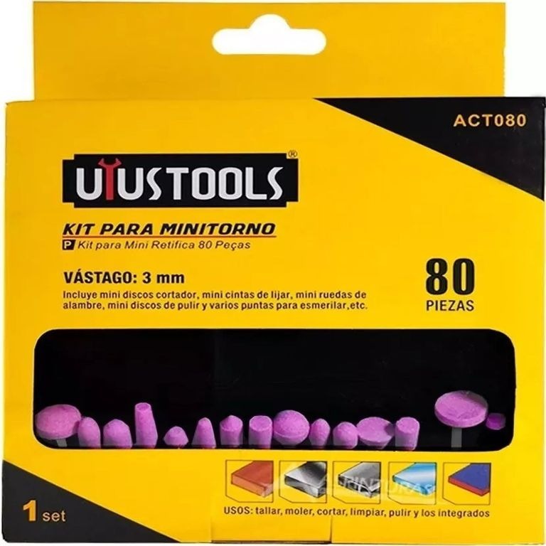 Kit 80piezas para mototool uyustools act080