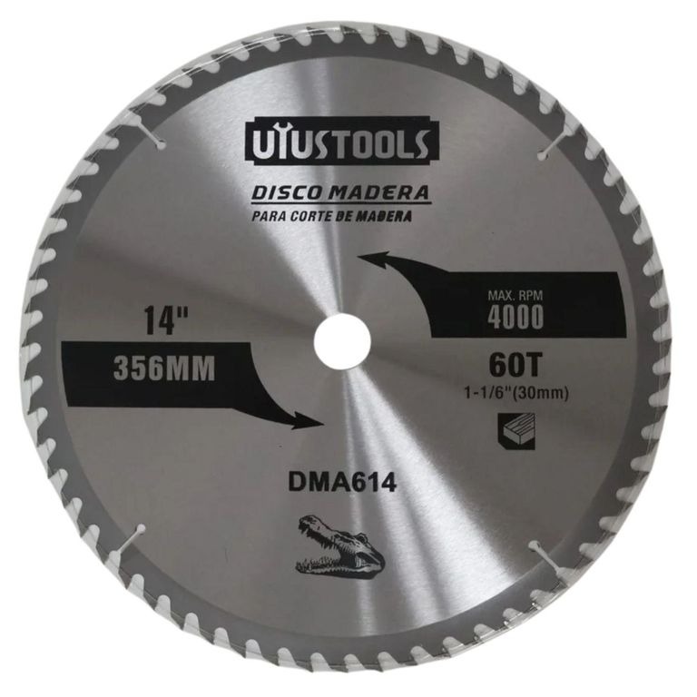 Sierra circular tungsteno para madera 14" x 60t uyustools dma614
