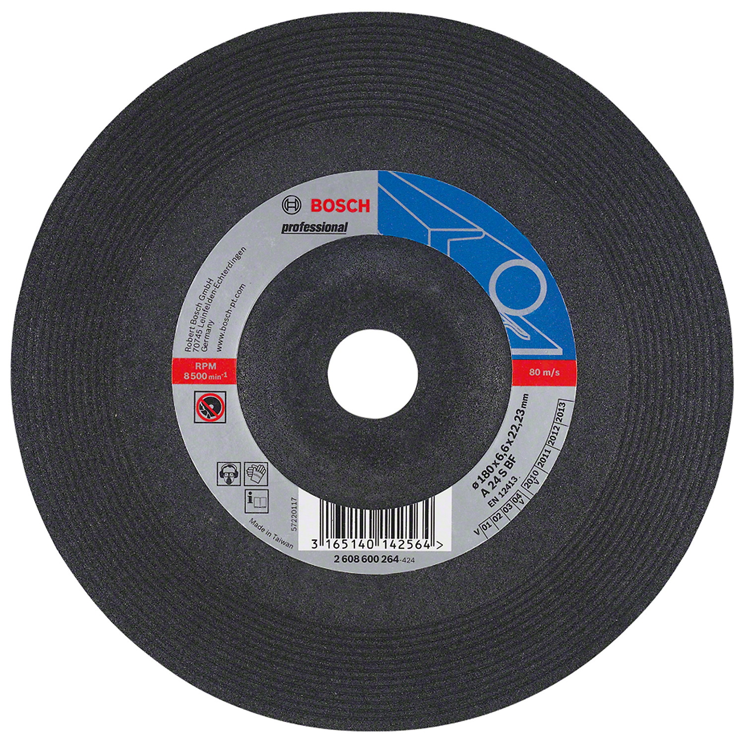 DISCO DE DESBASTE PRO METAL A 24 S BF, 180 X 6,6 X 22,23 MM, CENTRO REBAJADO BOSCH PROFESSIONAL - Imagen 3