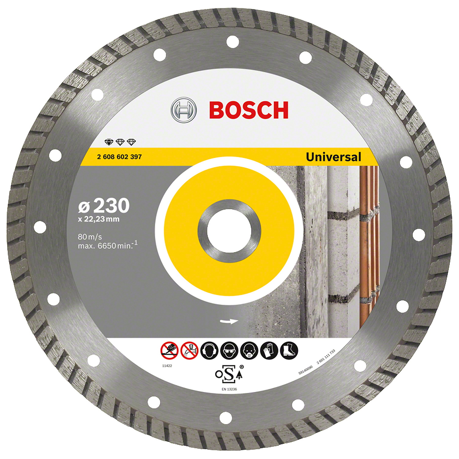 DISCO DE CORTE DIAMANTADO PRO MULTI MATERIAL TURBO 230 × 22,23 × 10 MM BOSCH PROFESSIONAL