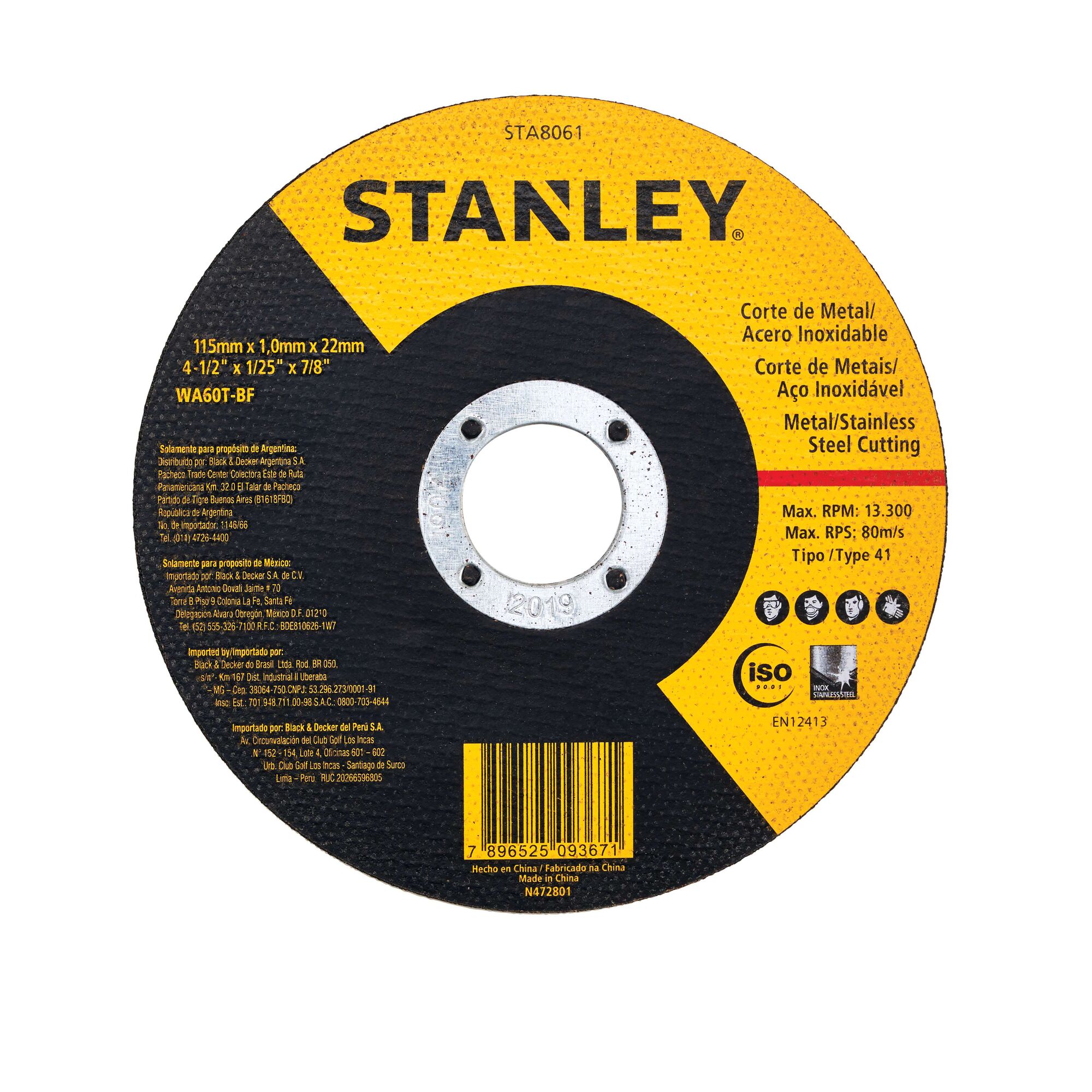 Disco de corte STA8061 STANLEY