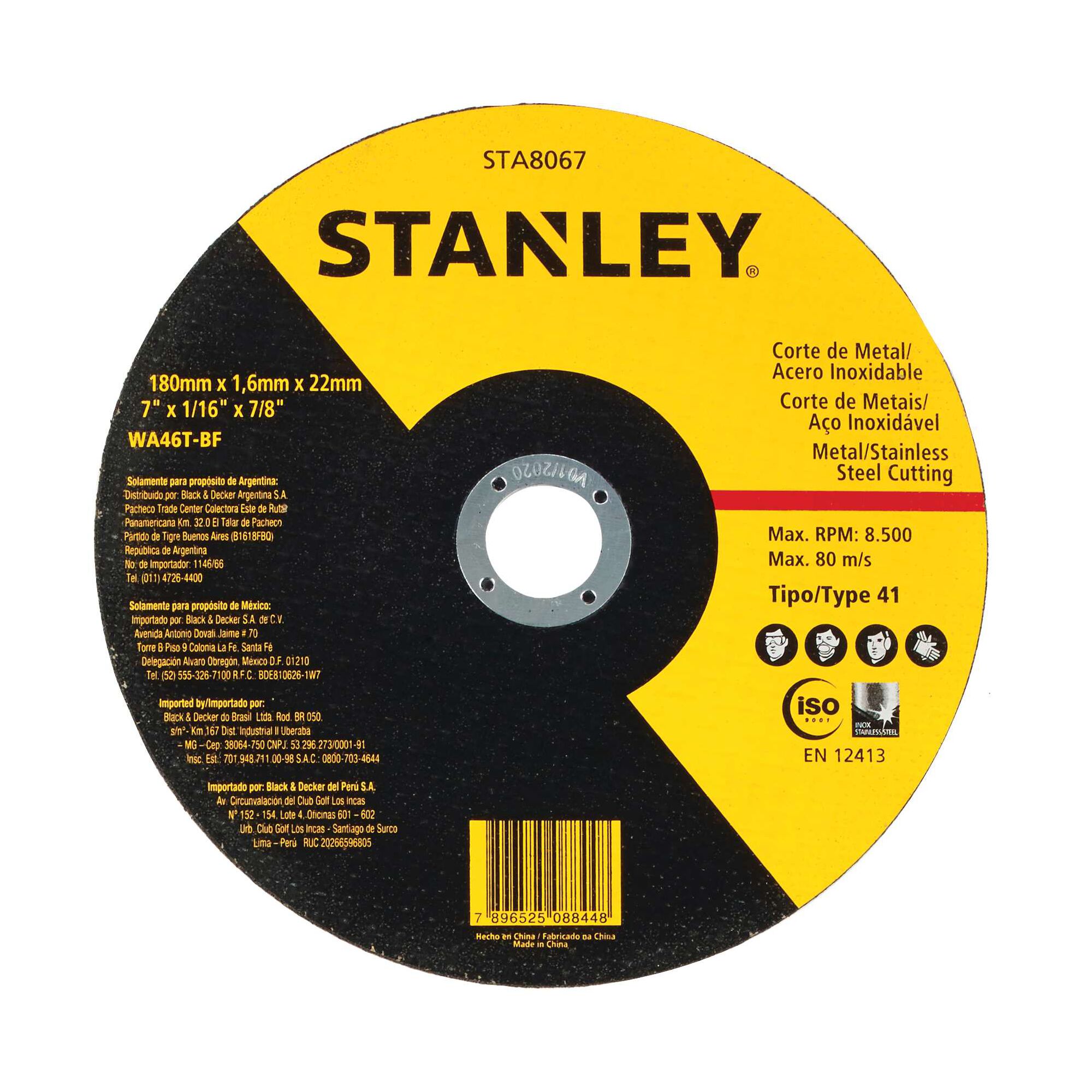 Disco de corte STA8067 STANLEY