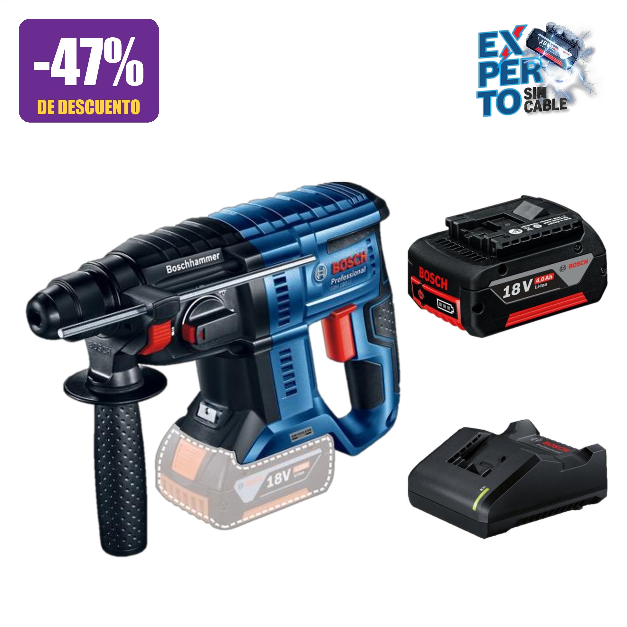 Combo Bosch GBH185 Experto sin cable